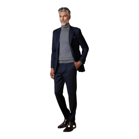 Banana republic lanificio cerruti TAILORED-FIT LUXE WOOL-BLEND SUIT TROUSER - Picture 1 of 7